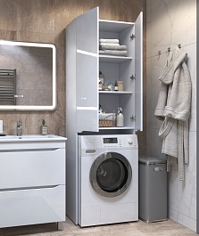 Vigo Шкаф пенал Grani 640 под стиральную машину белый – фотография-3