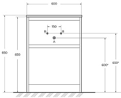 BelBagno Тумба с раковиной Kraft 60 напольная Bianco Opaco – фотография-19