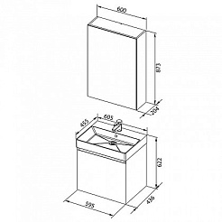 Aquanet Мебель для ванной Йорк 60 – фотография-3