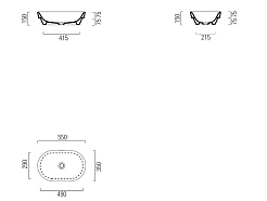 GSI Накладная раковина Sand 903011 55 см – фотография-3