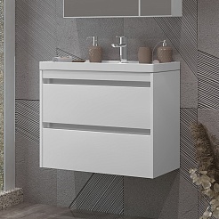 Opadiris Мебель для ванной Фреш 70 подвесная белая – фотография-4