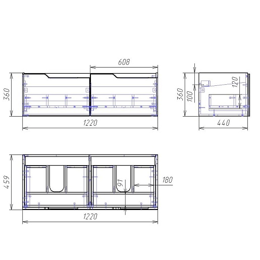 Owl 1975 Тумба с раковиной Hella 120 – картинка-5