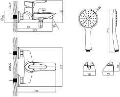 Lemark Смеситель для ванны Mars LM3514C хром – фотография-2