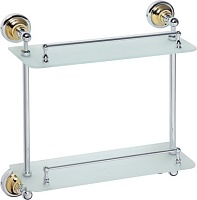 Bemeta Полка двойная стеклянная Retro bronz 144102127