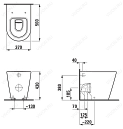 Laufen Унитаз приставной Kartell 8.2333.1.000.000.1 – фотография-6