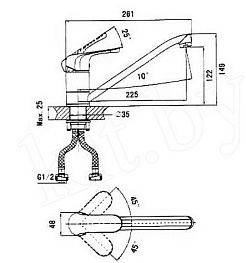 D&K Смеситель "Wurzburg Bayern DA1112301" для кухонной мойки – фотография-2