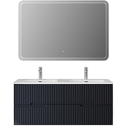 Cezares Тумба под раковину Duet-N 120 с 4 ящиками подвесная grafito – фотография-8