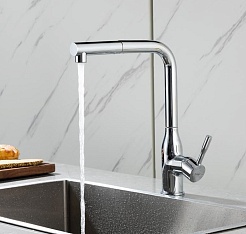 Frap Смеситель для кухни F6096 хром – фотография-2