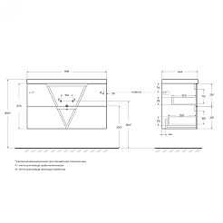 BelBagno Тумба с раковиной Vittoria 100 подвесная Pino – фотография-8