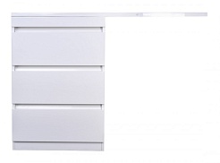 Style Line Мебель для ванной Даллас 120 Люкс L 3 ящ., белая – фотография-9