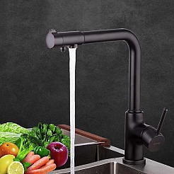 Gappo Смеситель для кухни G4390-10 черный – фотография-11