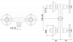 Cezares Смеситель NOSTALGIA-DS-01 для душа – фотография-2