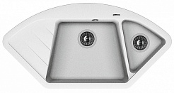 Florentina Мойка гранитная Веста угловая жасмин – фотография-1