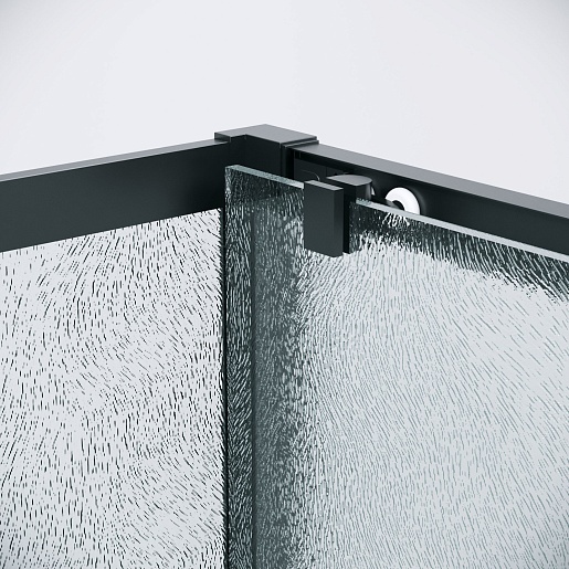Grossman  Душевой уголок Cosmo 110x90x195 профиль черный матовый стекло шиншилла – картинка-9