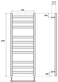 Point Полотенцесушитель электрический П10 500x1000 PN83150E хром – фотография-4