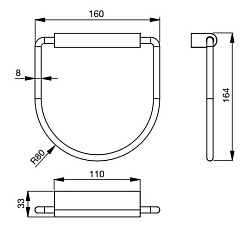 Ideal Standard Полотенцедержатель Connect кольцо – фотография-5