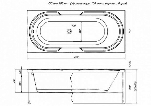 Aquanet Акриловая ванна Valencia 170x75 – фотография-8