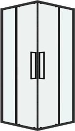 Grossman  Душевой уголок Cosmo 90x90x195 профиль черный матовый стекло прозрачное – фотография-1