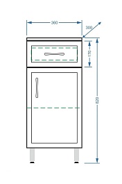 Stella Polare Комод Концепт 36, 1 ящик – фотография-3