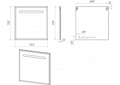 Misty Зеркало с подсветкой Натали 75 – фотография-2