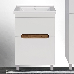 ASB-Mebel Тумба с раковиной Вита 60 белая – фотография-3