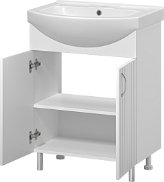 Misty Тумба с раковиной Изео 65 белая – фотография-4