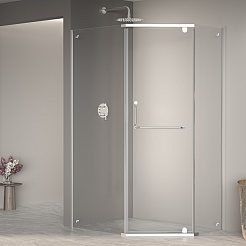 RGW Душевой уголок Passage PA-091 100x80 профиль хром стекло прозрачное – фотография-2