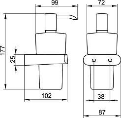 Keuco Дозатор Elegance new 11654 019000 хром – фотография-2