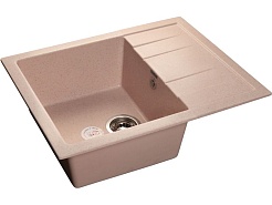 Granfest Мойка кухонная Quadro GF-Q650L Светло-розовый – фотография-1