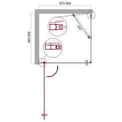 BelBagno Душевой уголок Etna 90/90 ETNA-A-1-90-C-Cr стекло прозрачное – фотография-6