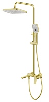 Azario Душевая стойка Escaro AZ-K2374MG золото матовое