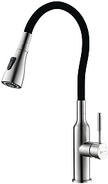 Lemark Смеситель для кухни Expert LM5082S-Black черный/сталь – фотография-1