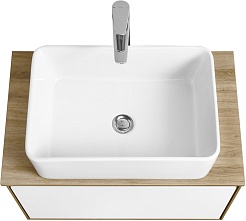 Акватон Мебель для ванной Либерти 70 Mila 50 белая/дуб эльвезия – фотография-3