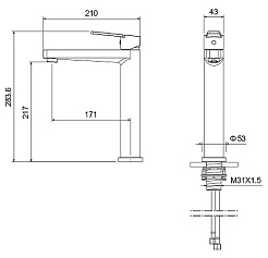 Aquatek Смеситель для раковины Лугано AQ1704CR хром – фотография-4
