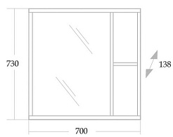 Onika Зеркальный шкаф Дельта 70.00 У – фотография-4