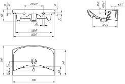 Onika Мебель для ванной Харпер 50.10 белая глянцевая/мешковина – фотография-14