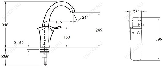 Jacob Delafon Смеситель Carafe E18865-VS – картинка-5