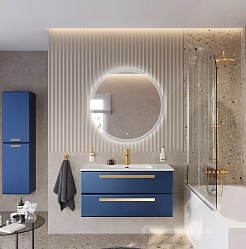 BelBagno Мебель для ванной Eco Cer-N 100 CZR-8095-100 sapfiro ручки сатиновое золото – фотография-2