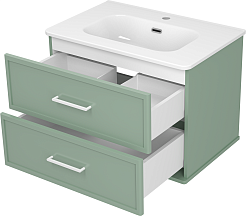 Brevita Тумба под раковину Verde 70 подвесная зеленая – фотография-6