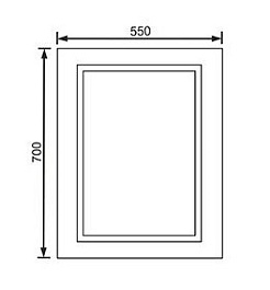 Velvex Зеркало для ванной Alba 55 белый – фотография-2