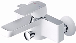 D&K Смеситель "Berlin Steinbeis DA1433216" белый для ванны – фотография-3