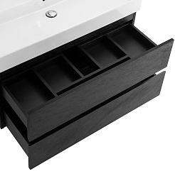 BelBagno Тумба с раковиной Molveno-46 80 подвесная nero – фотография-6