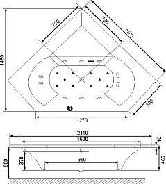 Excellent Акриловая ванна Supreme 150x150 – фотография-5