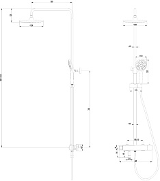 Lemark Душевая система Bronx LM3772BL с термостатом черная – фотография-3