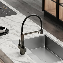 Sancos Смеситель для кухни Moro SC4006GG вороненая сталь – фотография-2