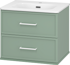 Brevita Тумба с раковиной Verde 60 подвесная зеленая – фотография-2