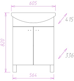 Onika Тумба под раковину Лига 60.11 – фотография-3