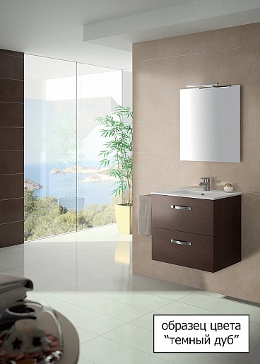 Jacob Delafon Тумба с раковиной Ola 100 темный дуб – картинка-5