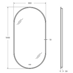 Cezares Зеркало Ellisse 55 – фотография-9