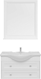 Aquanet Мебель для ванной Монте 85 подвесная белая матовая – фотография-1